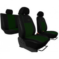 Ülésborítók Škoda Karoq style (2017-től) Exclusive Alcantara (Alcantara-bőr) zöld + zsebek