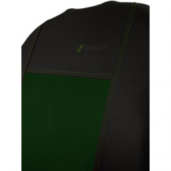 Ülésborítók Škoda Karoq style (2017-től) Exclusive Alcantara (Alcantara-bőr) zöld + zsebek