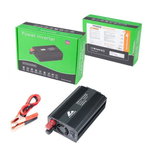 Feszültségváltó 12V/230V 500W USB Automax
