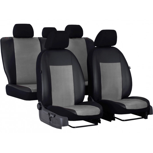 Autopoťahy UNICO (premium) šedo-čierne (Alcantara-koža)