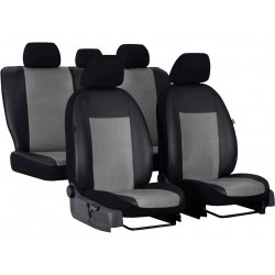 Autopoťahy UNICO (premium) šedo-čierne (Alcantara-koža)