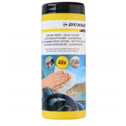 Nedves üveg törlőkendő 40db Dunlop