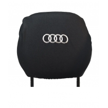 Fejvédelem borítás - fekete Audi 2 db