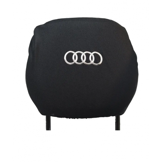 Fejvédelem borítás - fekete Audi 2 db