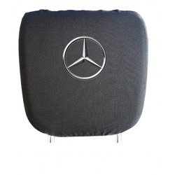 Fejpárna huzat-fekete Mercedes 2db