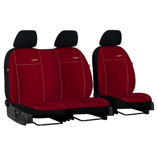 TOYOTA Proace city 2+1 (2018 után) Comfort kárpitok (Alcantara) piros (kijelzett)