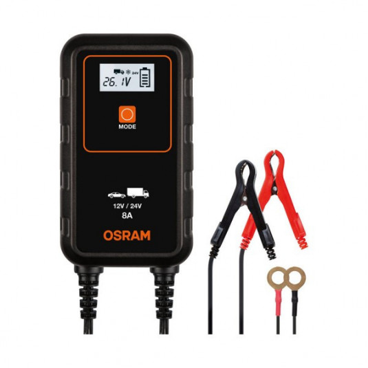 OSRAM intelligens akkumulátor-töltő 6V/12V 8A (max 150Ah)