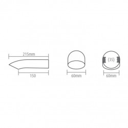 Kipufogó végcső (Ø kipufogó max. 54mm) fekete