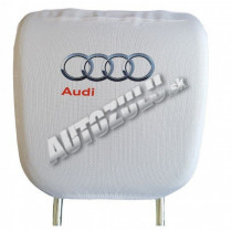 Fejtámlahuzat - fehér Audi 2db