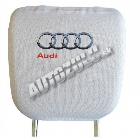 Fejtámlahuzat - fehér Audi 2db