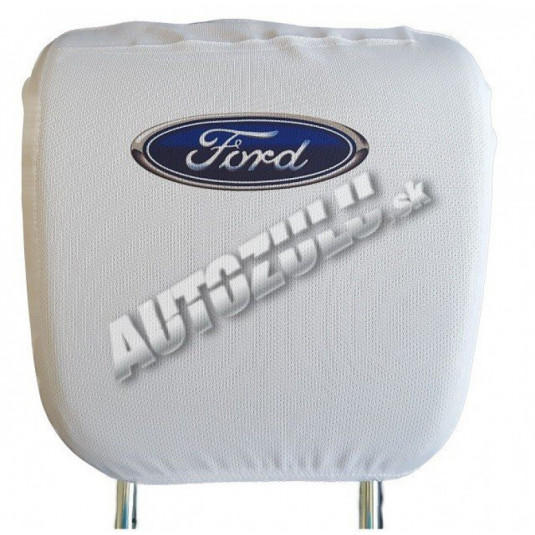 Fejtámla huzat - fehér Ford 2 db