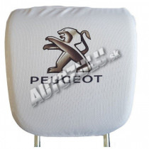 Fejtámlahuzat – fehér Peugeot 2 db