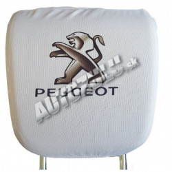 Fejtámlahuzat – fehér Peugeot 2 db