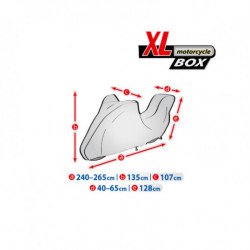 Motorkerékpár védőponyva XL + box