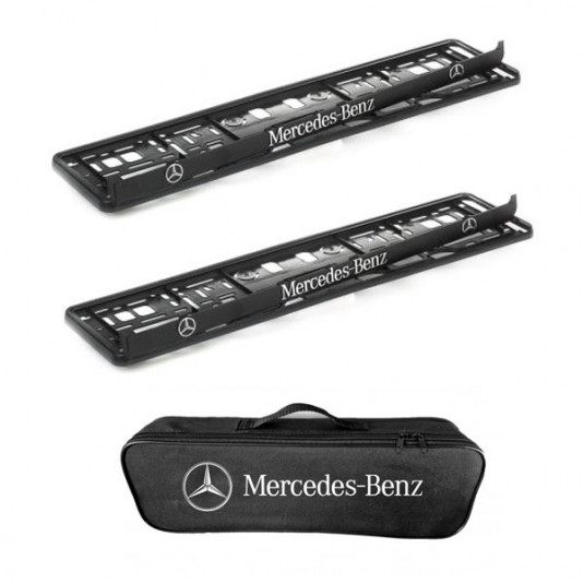 2x podložky ŠPZ a taška MERCEDES BENZ- sada