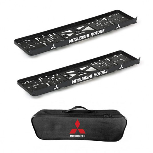 2x podložky ŠPZ a taška MITSUBISHI- sada