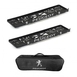2x podložky ŠPZ a taška PEUGEOT- sada