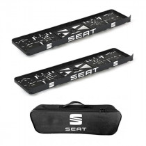 2x podložky ŠPZ a taška SEAT- sada