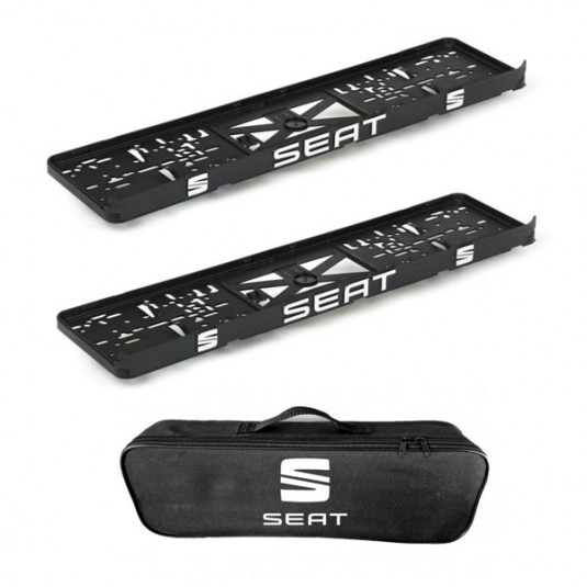 2x podložky ŠPZ a taška SEAT- sada