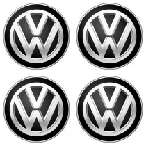 VOLKSWAGEN fekete 3D gyantamátrica szett 4 db