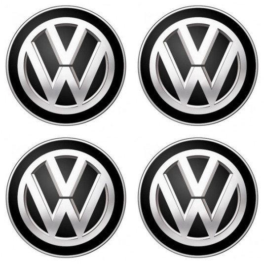 VOLKSWAGEN fekete 3D gyantamátrica szett 4 db