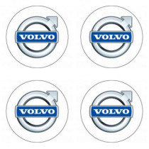 3D ragasztós matrica Volvo (fehér) 4 db