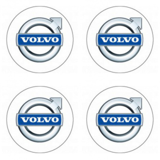 3D ragasztós matrica Volvo (fehér) 4 db