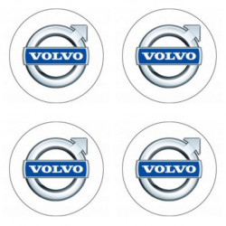 3D ragasztós matrica Volvo (fehér) 4 db