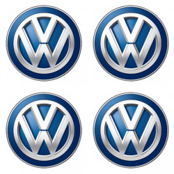 3D ragasztós matrica Volkswagen kék 4db