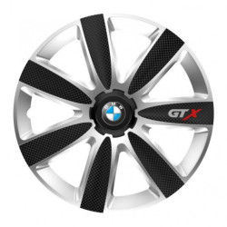 Radkappen für BMW 16 GTX CARBON silber/schwarz