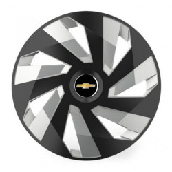 Kerékagy-sapkák Chevrolet 14 Vector RC fekete és ezüst