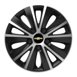 Kerékközépnagyítók Chevrolet-hez 14 RAPIDE silver and black