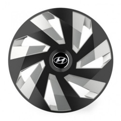 Közepelő sapka Hyundai 14 Vector RC fekete és ezüst