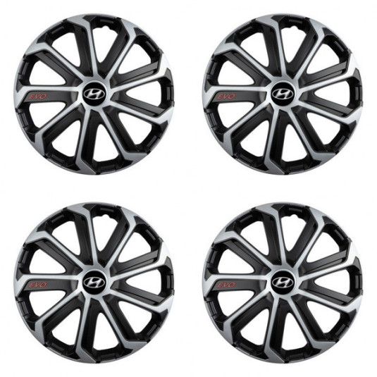Kerékagy sapka Hyundai 15 Evo black&silver