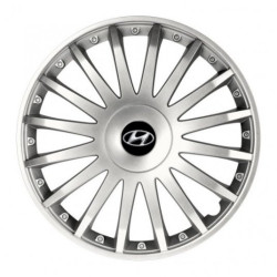 Kerékagy fedlapok a Hyundai 16 CRYSTAL silver számára