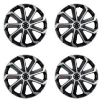 Kerékagy kupak Mazda 16 Evo black&silver