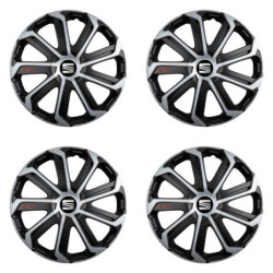 Kerékagy fedél Seat 15 Evo black&silver