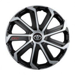 Kerékdíszek Toyota 14 Evo black&silver számára