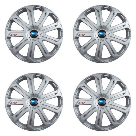 Subaru 14 Evo silver kerékabroncstakaró