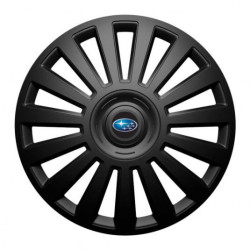 16 Luxury black felniközépkupak Subaru számára