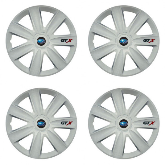 Kerékközép sapkák a Subaru 16 GTX carbon white