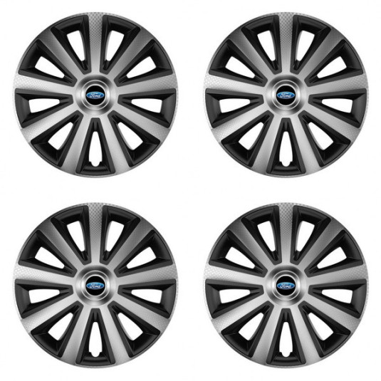 Kupak készlet Ford 14 Aviator carbon silver&black