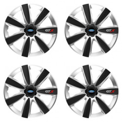 Ford 14 GTX CARBON silver/black kerékagy sapkák