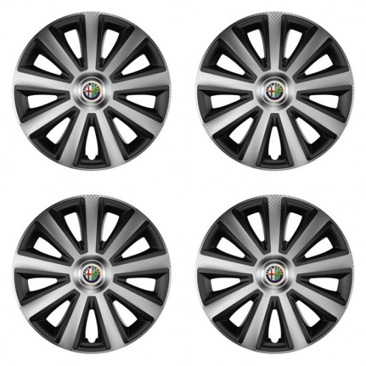 Kupak Alfa Romeo 14 Aviator szén ezüst és fekete