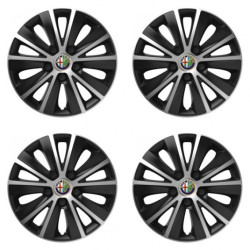Kerékközépcsapok Alfa Romeo 14 RAPIDE ezüst és fekete