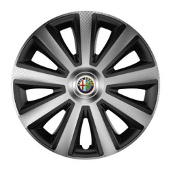 Kerékabroncscímkék Alfa Romeo 16 Aviator carbon ezüst és fekete