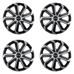 Kerékközéppontok Kia (régebbi logó) 15 Evo black&silver