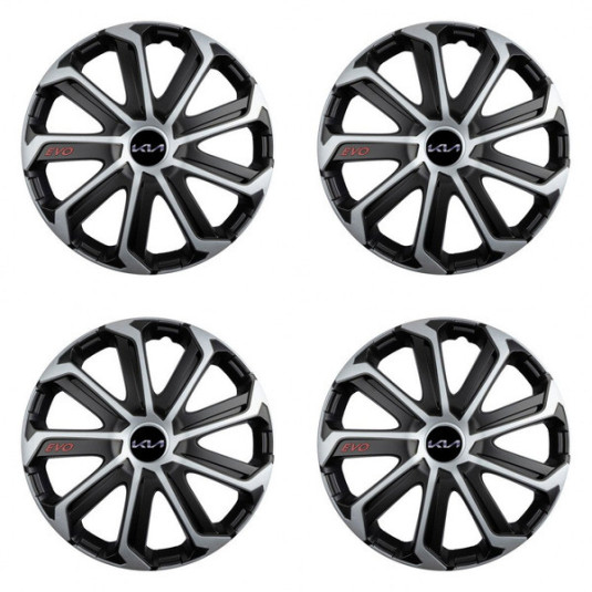 Kerékagy fedél Kia (új logó) 14 Evo black&silver