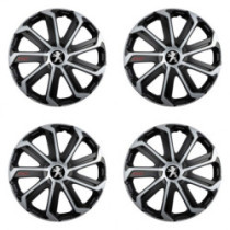 Felni sapka Peugeot (régebbi logó) 14 Evo black&silver