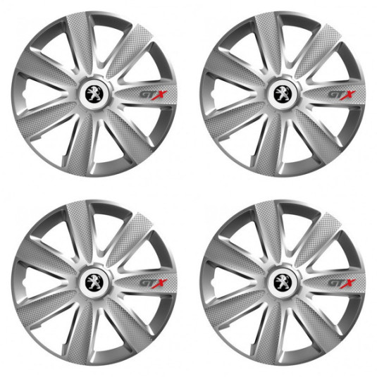 Kupak Peugeot (régi logó) 14 GTX CARBON ezüst